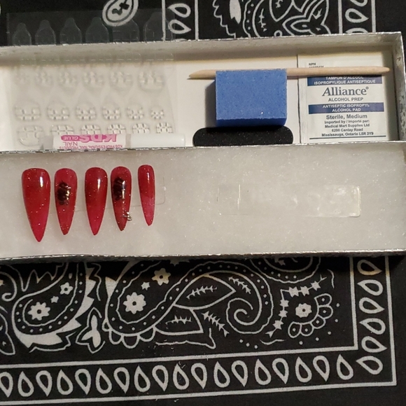 Luxury Hand Painted Red Dragon Nails - Picture 7 of 7